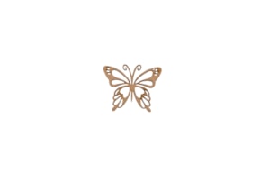 SET 12 MARIPOSAS 5X4X0.3CM MDF