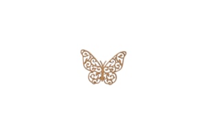 SET 12 MARIPOSAS 5X3.8X0.3CM MDF