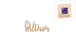 SET 12 APLICAÇÕES ÉS O MELHOR 10X4.7X0.3CM MDF