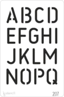 STENCIL 20X30CM 207 ABECEDARIO A-Q