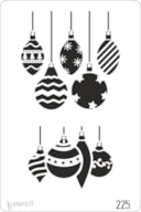 STENCIL 20X30CM 225 CHRISTMAS BALLS