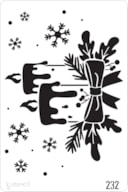 STENCIL 20X30CM 232 NATAL VELA C/AZEVINHO