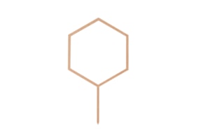 SET 2 CAKE TOPS HEXAGON 13X23X0.3CM MDF