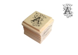 WOODEN ALPHABET STAMP LETTER A  2.7X.7CM  A-A3031