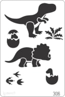STENCIL 20X30CM 306 DINOSSAUROS