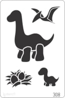 STENCIL 20X30CM 308 DINOSSAUROS