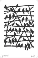 STENCIL 20X30CM 245  PÁSSAROS