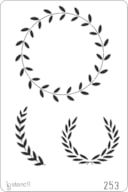 STENCIL 20X30CM 253 COROA DE RAMOS