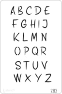 STENCIL 20X30CM 283 ABECEDARIO