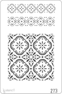 STENCIL 20X30CM 273 ARABESCOS FLORES