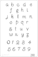 STENCIL 20X30CM 280 ABECEDARIO E NUMEROS