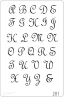 STENCIL 20X30CM 281 ABECEDARIO