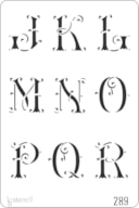 STENCIL 20X30CM 289 ABECEDARIO(J a R)