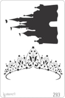 STENCIL 20X30CM 293 CASTLE AND CROWN