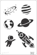 STENCIL 20X30CM 302 SPACE