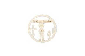 SET 6  BOARDS A MINHA COMUNHAO MENINO D.8X0.3CM POPLAR W.