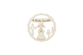 SET 6  BOARDS A MINHA COMUNHAO MENINA D.8X0.3CM POPLAR W.