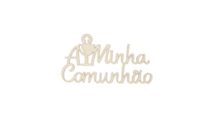 SET 6 PHRASES A MINHA COMUNHAO 8X4.4X0.3CM POPLAR W.