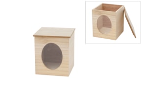 WOODEN BOX 14.5X14.5X16.5CM
