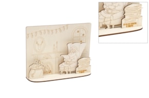 CENÁRIO SALA PAI NATAL 24.6X18.6X0.4CM CHOUPO C/ BASE