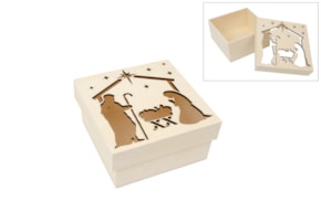 CAIXA C/RECORTE PRESEPIO 16X16X8CM