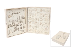 CAIXA CALENDÁRIO ADVENTO 35.5X30X9X0.8CM