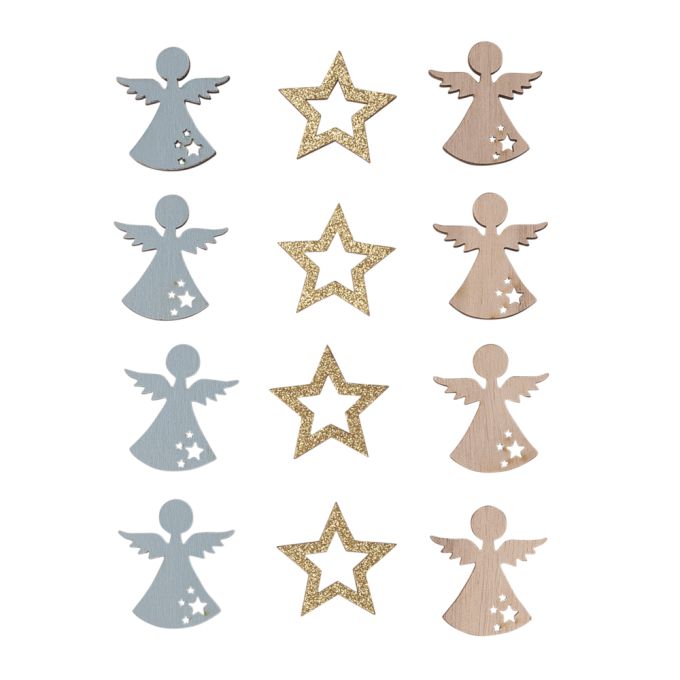 W.shapes to scatter Angel+Star, 3.7cm ø, , 3.6x4cm RAYHER