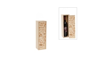 CAJA P/ BOTELLA FELIZ NATAL 37X11X10CM