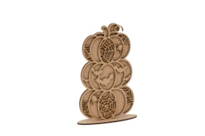 CALABAZA HALLOWEEN 11.7X20X0.3CM MDF C/ BASE