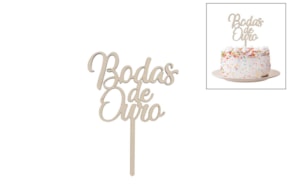 SET 4 ESPETOS BODAS DE OURO 10X13.6X0.4CM CHOUPO
