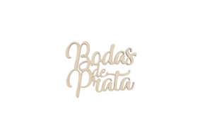 SET 6 FRASES BODAS DE PRATA 9X7X0.4CM CHOUPO