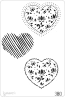 STENCIL 20X30CM 380 CORAÇÕES