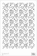 STENCIL 20X30CM 384 CORAÇÕES