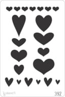 STENCIL 20X30CM 392 CORAÇÕES