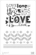 STENCIL 20X30CM 391 LOVE