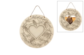 P.FOTO CORAÇÃO COM FOLHAGEM D.21X0.4CM CHOUPO