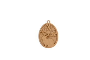 SET 6 OVOS CON CONEJO 5.9X8.2X0.3CM MDF
