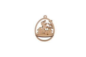 SET 4 APLICACIONES 3D CONEJO 7.2X4.5X10X0.3CM MDF