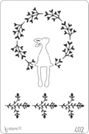 STENCIL 20X30CM 402 COELHO PÁSCOA