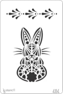 STENCIL 20X30CM 404 COELHO PÁSCOA