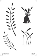 STENCIL 20X30CM 397 COELHO PÁSCOA