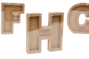 KIT QUADRO MEALHEIRO LETRA PERSONALIZAVEL 20X1.6CM MDF