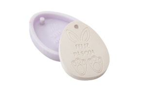 MOLDE SILICONE FELIZ PASCOA 7.5X5.5CM MLD235