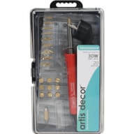 ESTOJO PIROGRAVADOR + 20 PEÇAS ARTIS DECOR