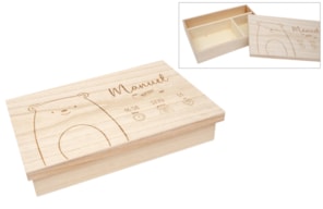 CAIXA P/ RECORDAÇÕES NASCIMENTO PERSONALIZAVEL 37.5X24.5X6CM