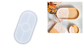 MOLDE SILICONE BASE OVAL 18X9.5X1.6CM JESMONITE