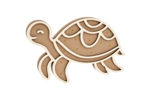 TARTARUGA C/LED 35X23X1.6CM MDF