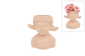 CACHE POT MENINA C/TOTÓS 12X7X13.5CM