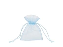 BOLSA DE TELA DE ORGANZA AZUL 9CM X 12CM