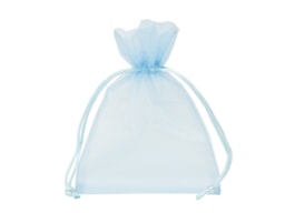 SACO TECIDO ORGANZA AZUL 12CMX17CM